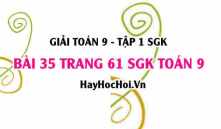 Giải bài 35 trang 61 SGK Toán 9 tập 1